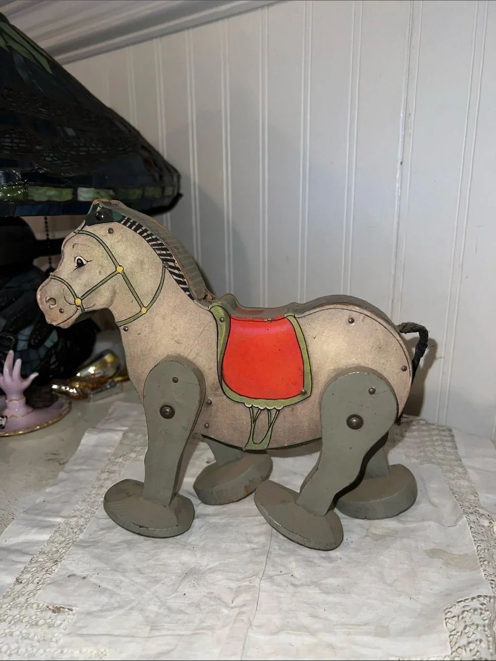 1931 Fisher Price go n back wood mule